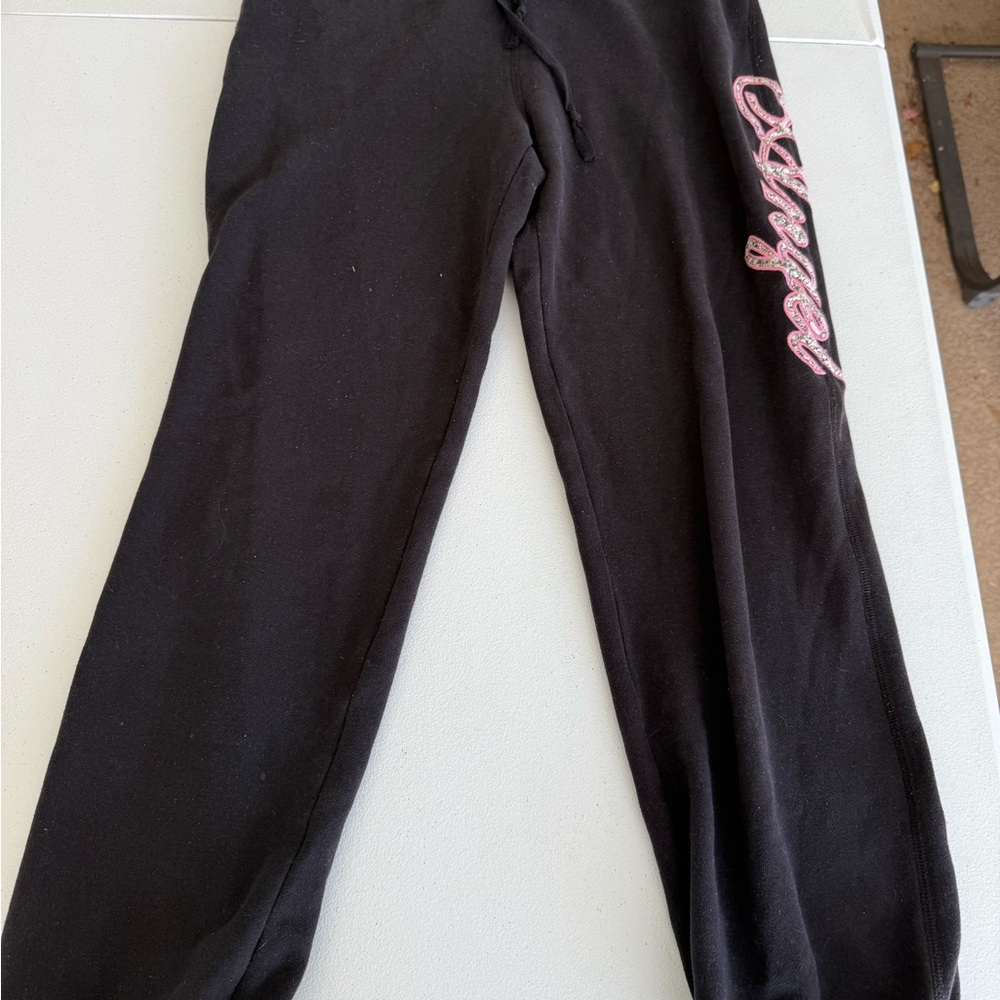 Vintage Victoria’s Secret “Angel” Black Sweatpants Size Small Y2K Logo Spell-out